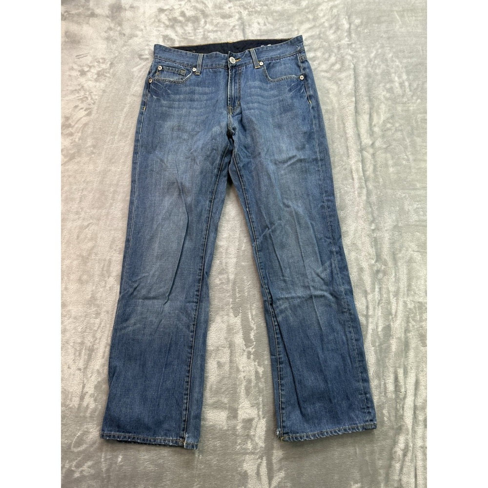 Vintage Seven7 Y2K Jeans Womens Sz 34 Blue Premium Bootcut Western Cowgirl Denim